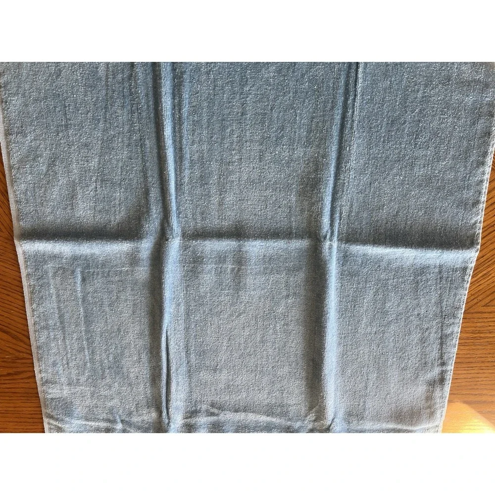 Vintage Bath Towel Blue Seashell Shell Beach 1970s Grand Prix Avanti USA MCM